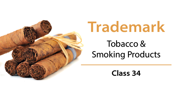 Trademark Class 34 - Tobacco and Smoking Products - LegalDocs